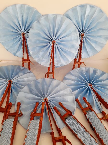Plain Africana foldable hand fans image by BLACKISH BRIDAL