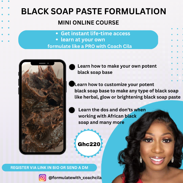 BLACK SOAP PASTE MINI COURSE image by Formulate with Coach Cila