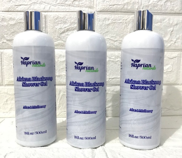 Haprians African Black Soap Showergel image by Haprian Naturals