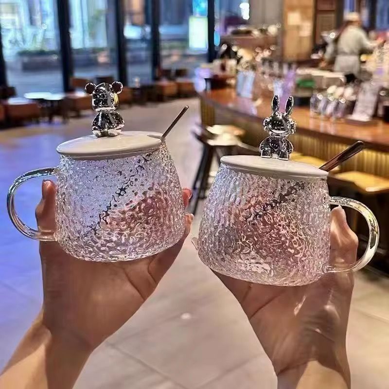 Teddy glass cup image by DBS MALL