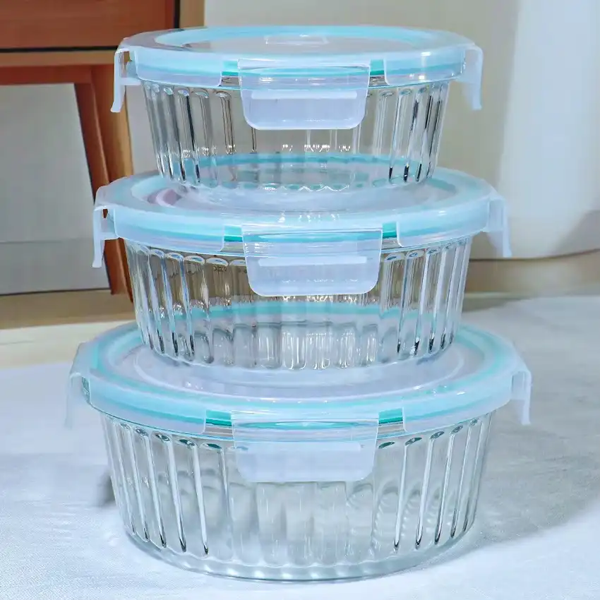 Glass bowl set round image by DBS MALL