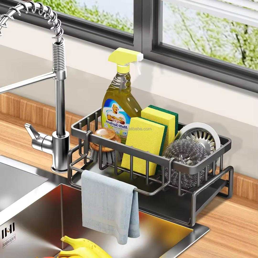 Metal kitchen sink organizer image by DBS MALL