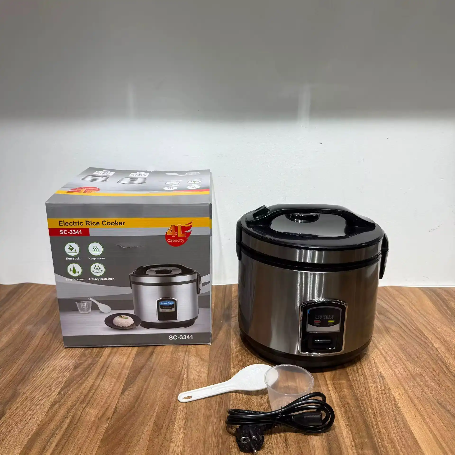 5L rice cooker silver crest black image by DBS MALL