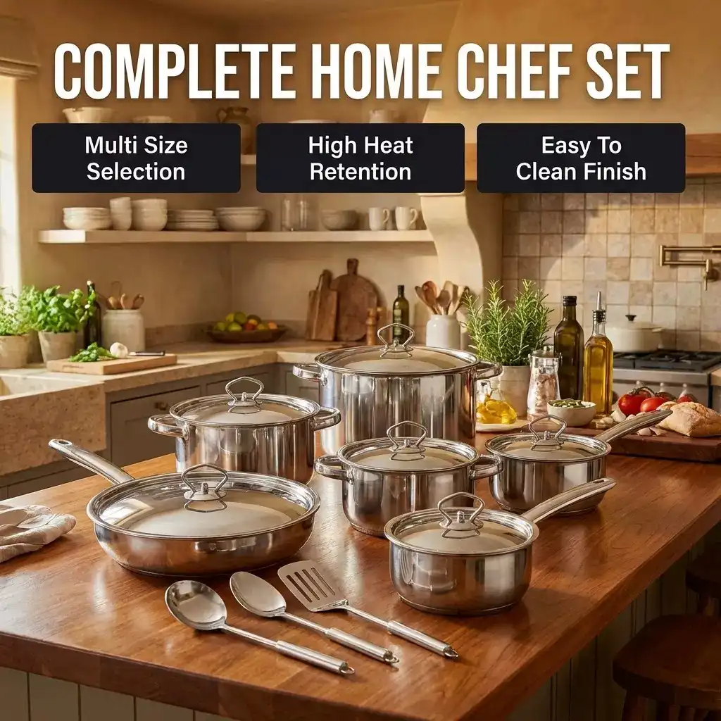 6pcs stainless cookware image by DBS MALL