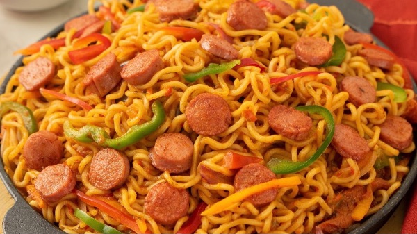 Fried Indomie and fried sausage image by Jenny’s Special