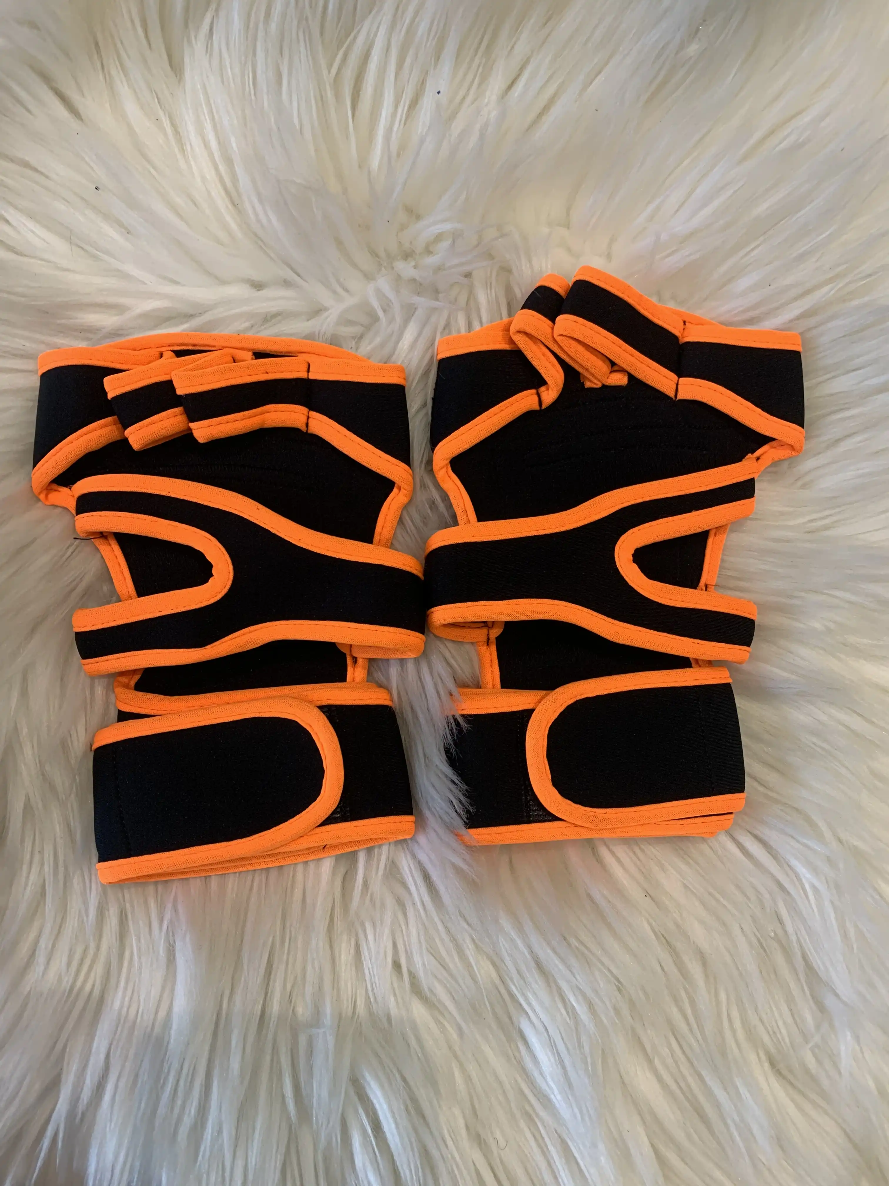 Bare Back Gloves (Orange and Black) image by Muscly Fitness Shop