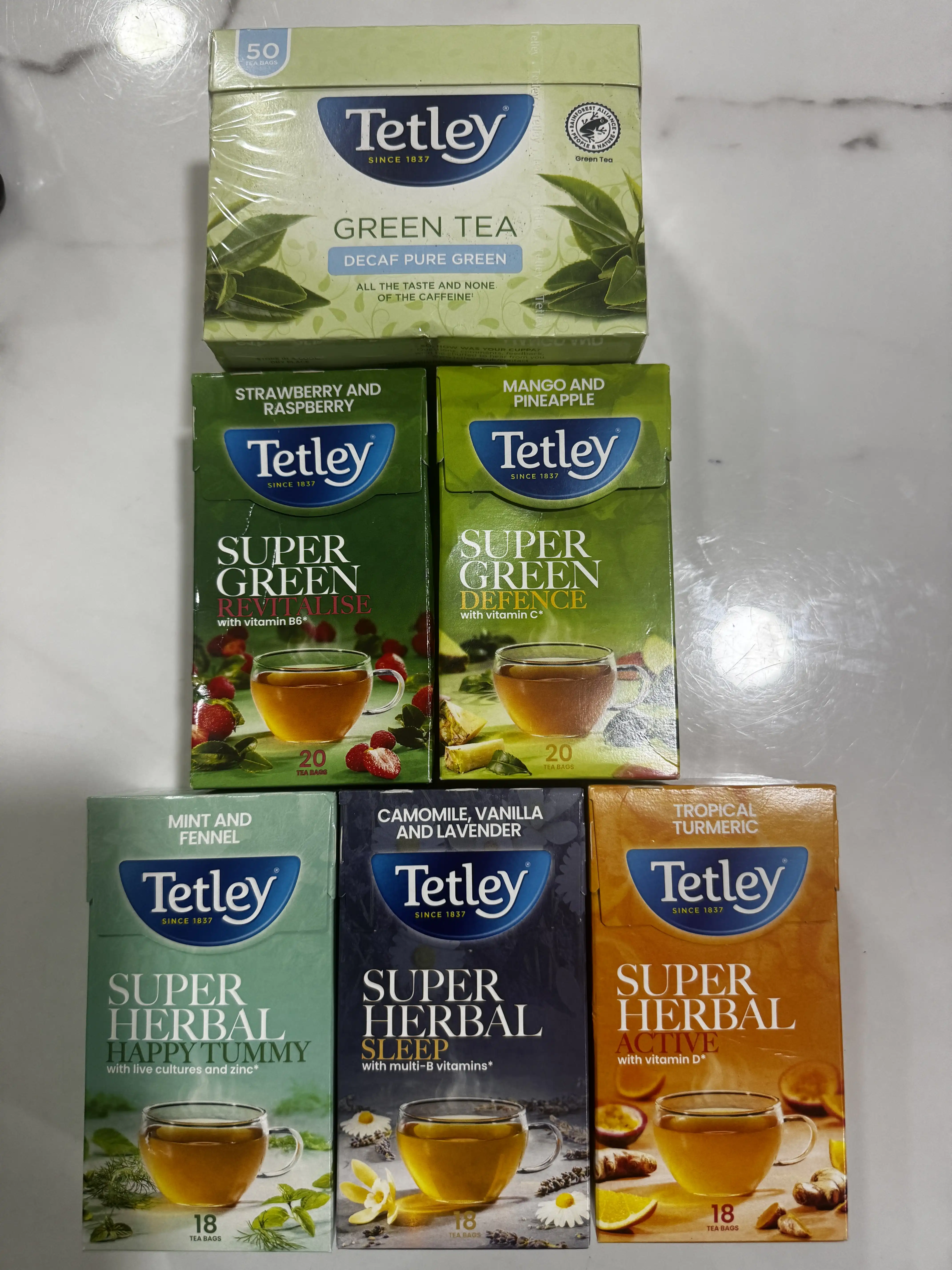 6 pcs Assorted tetley Tea bundles -144 pcs image by Muscly Fitness Shop