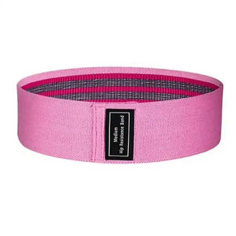 Medium Cotton Hip Resistance Band  -Short  -Single  -Pink Colour image by Muscly Fitness Shop