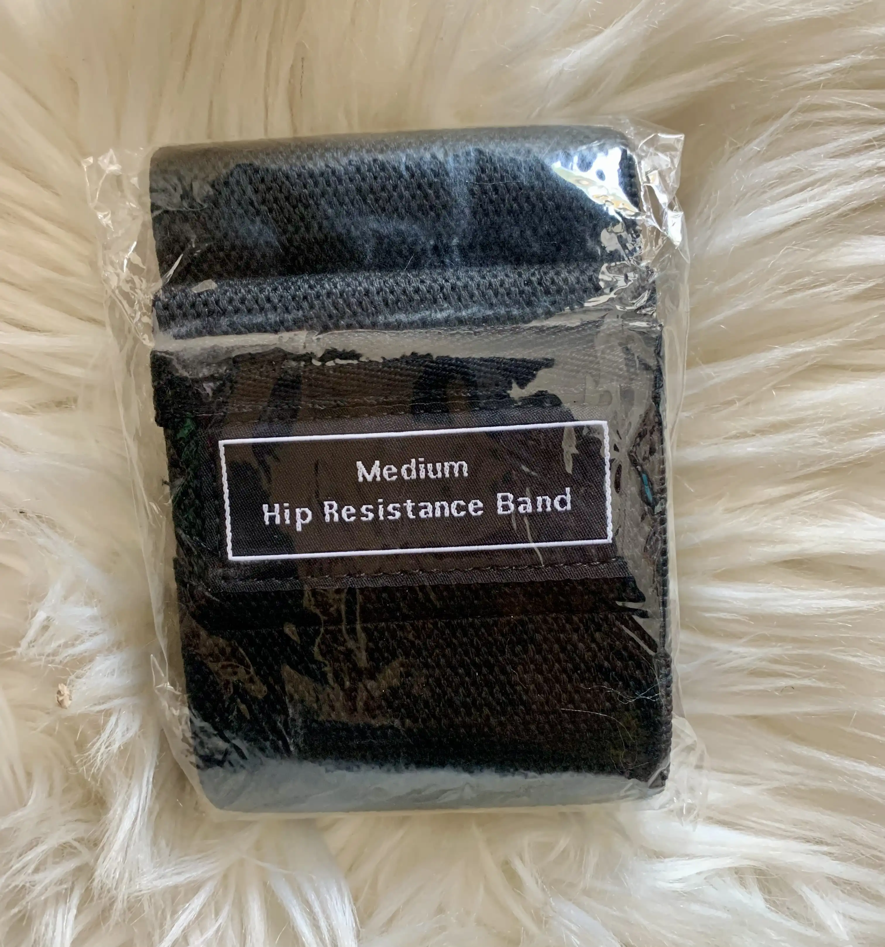 Medium Cotton Hip Resistance Band  -Short  -Single  -Black Colour image by Muscly Fitness Shop