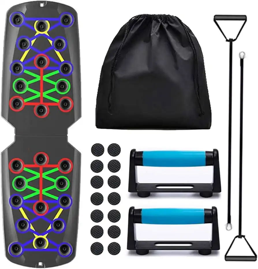 Foldable Push Up Board with Resistance Bands image by Muscly Fitness Shop