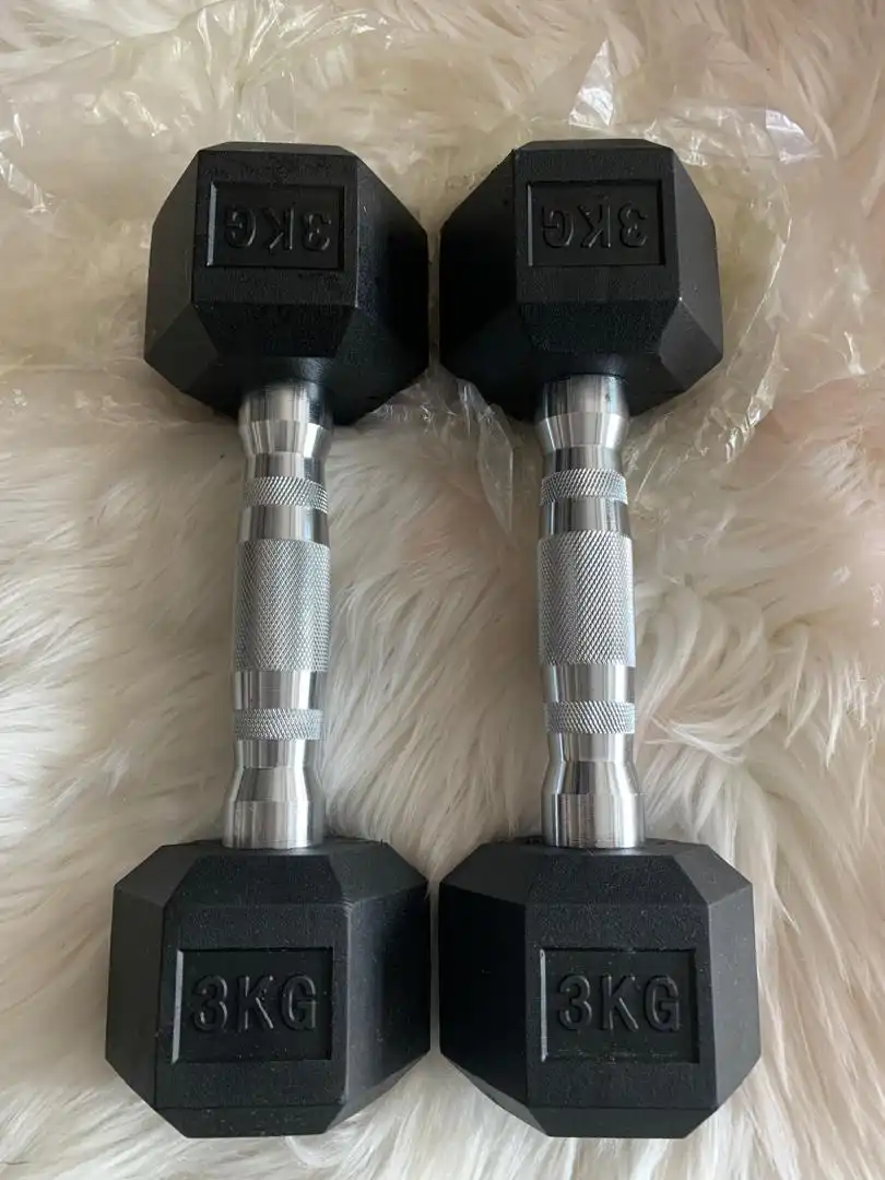3kg Hex Chrome Dumbbells - pair image by Muscly Fitness Shop