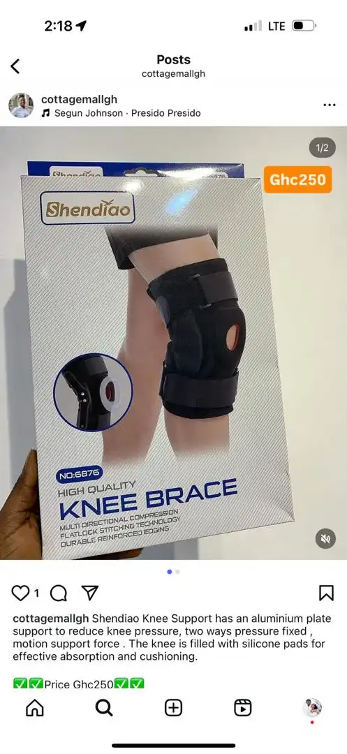 Shendiao Knee Support / Knee Brace - 1pc image by Muscly Fitness Shop