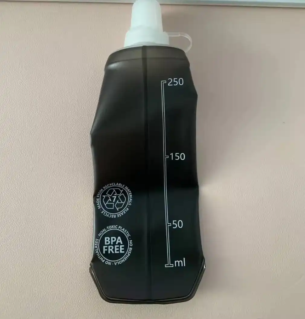500ML FLEXIBLE HYDRATION BOTTLES- BLACK image by Muscly Fitness Shop
