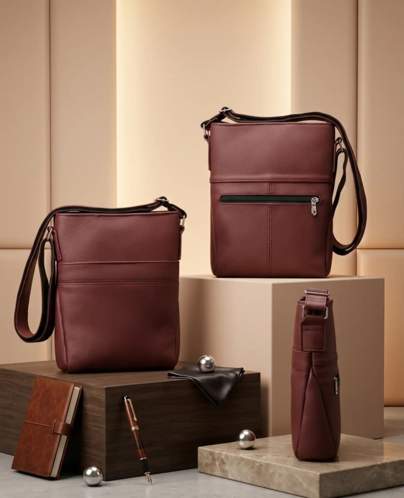 Crossbody - Burgundy image by Wenette Bags
