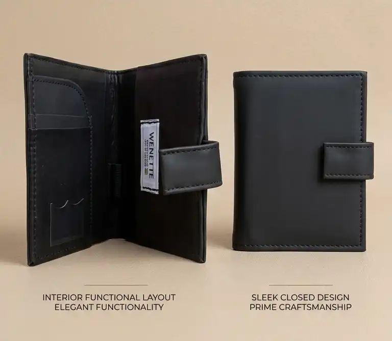 Leather Passport Folio - Black image by Wenette Bags