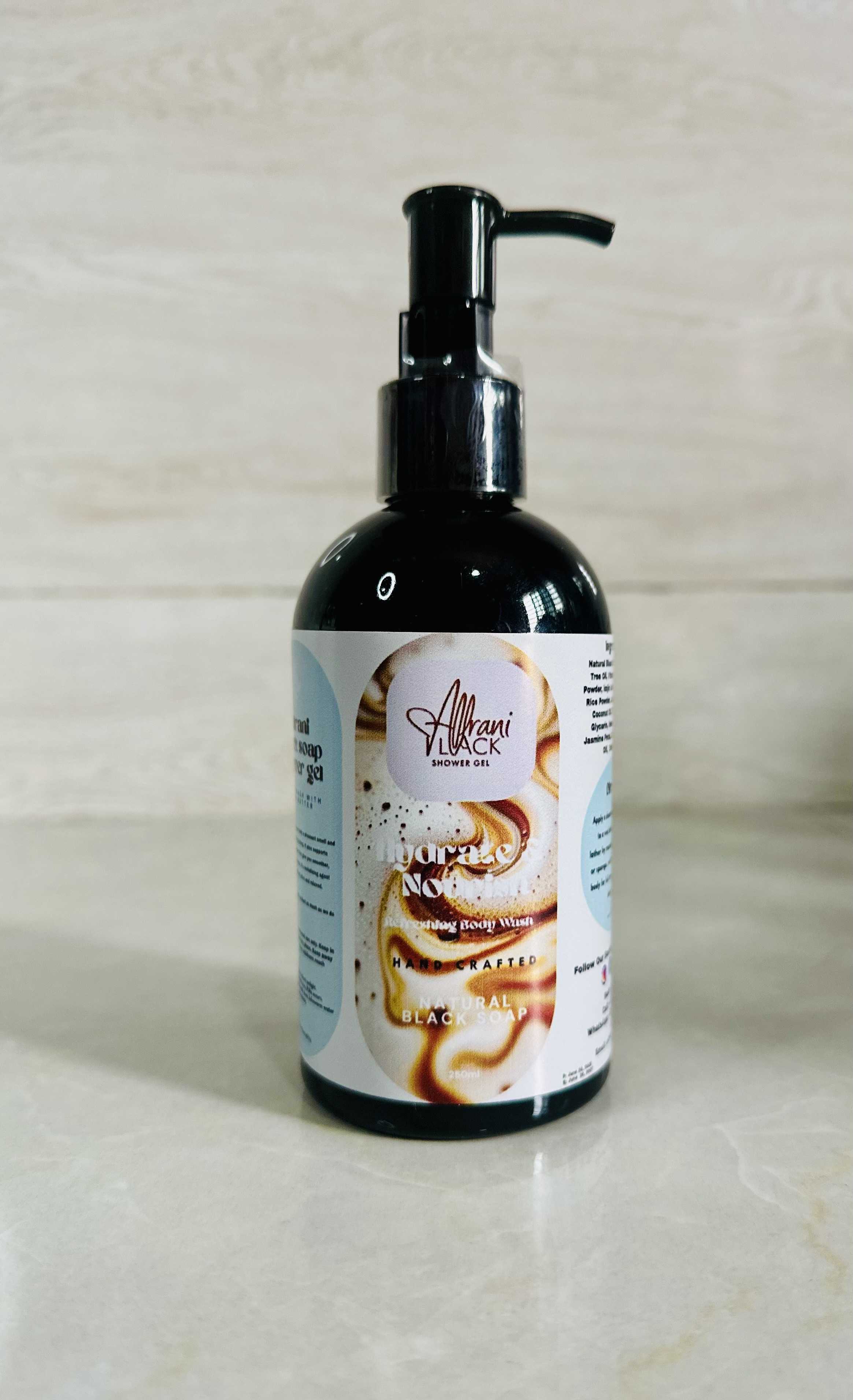 Herbal Even Skin Tone Black Soap Shower Gel image by Allrani_Organics