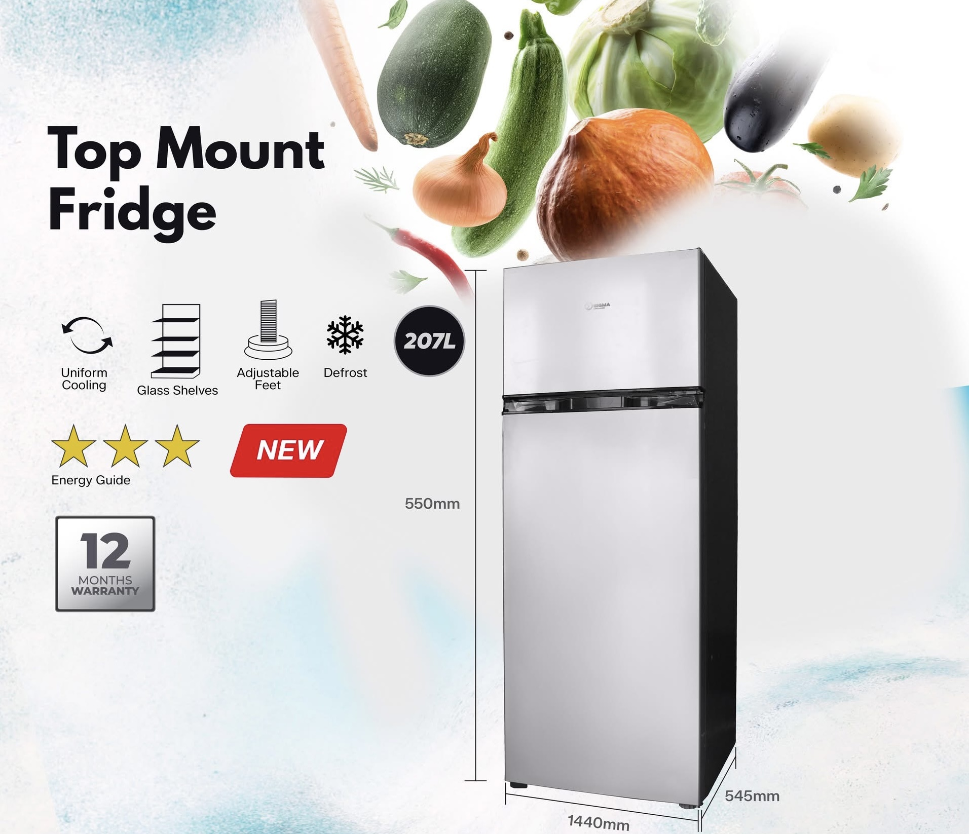 Sigma Fridge 207 L Top Freezer image by Jude verse 20 enterprise