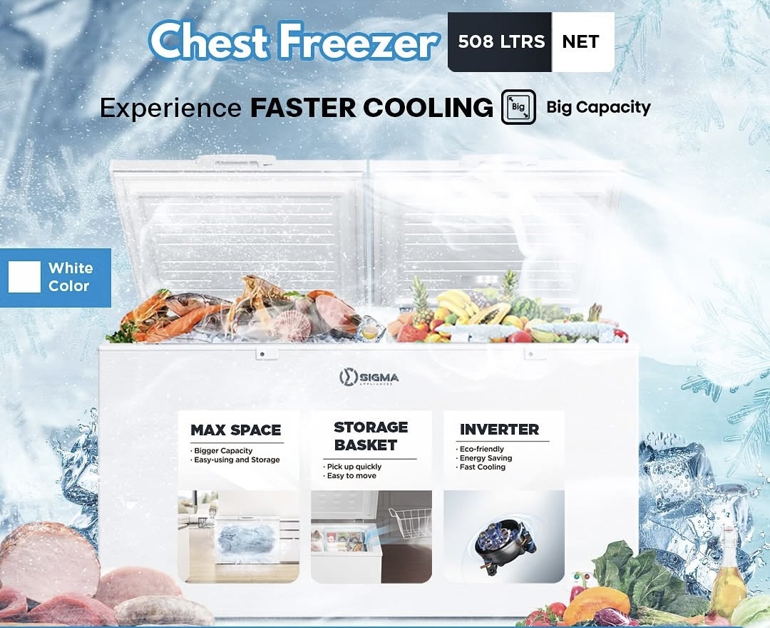 Sigma chest freezer 508 L Double door image by Jude verse 20 enterprise