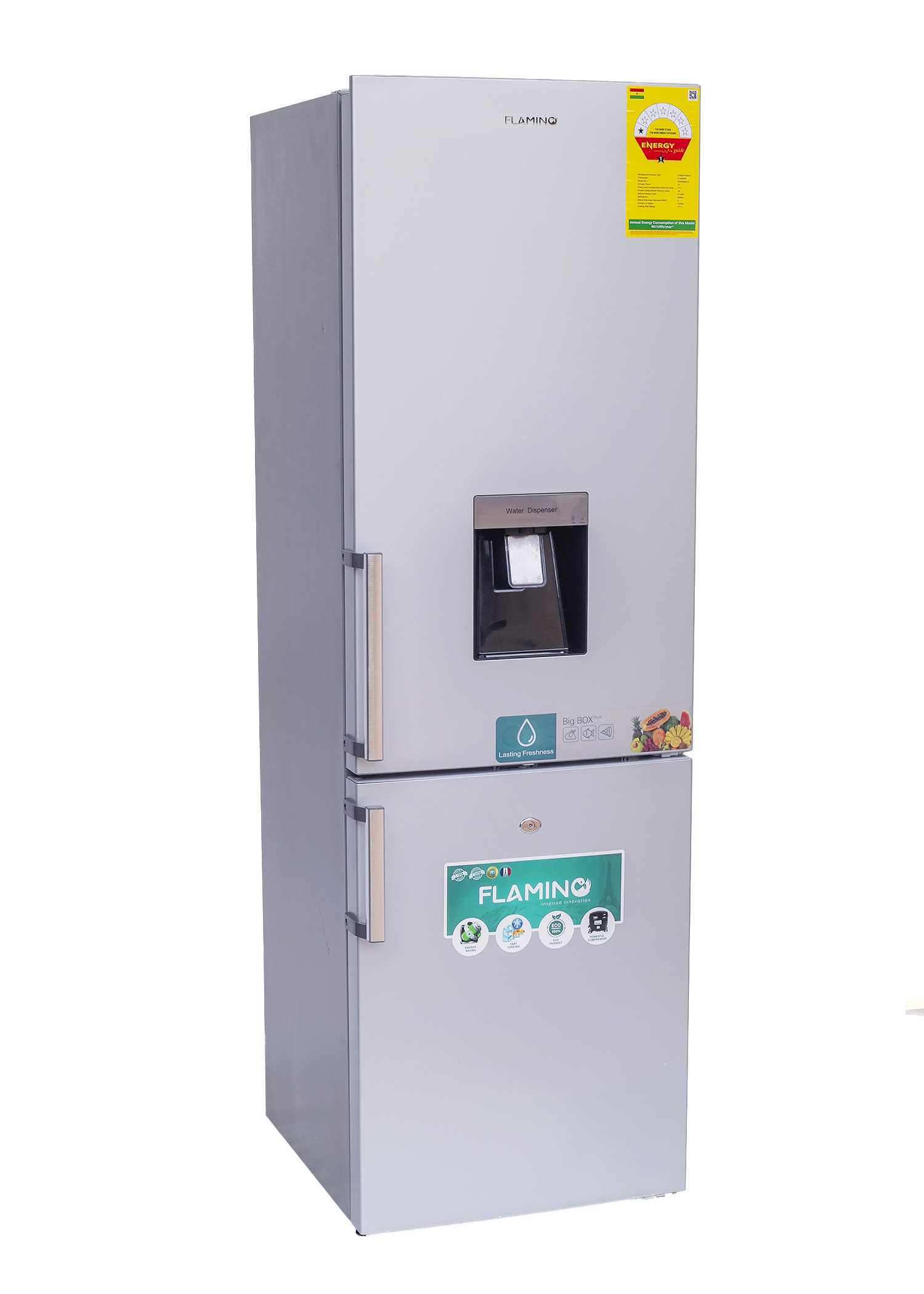 Flamino Combi Bottom freezer-Water dispenser -251Ltr image by Jude verse 20 enterprise