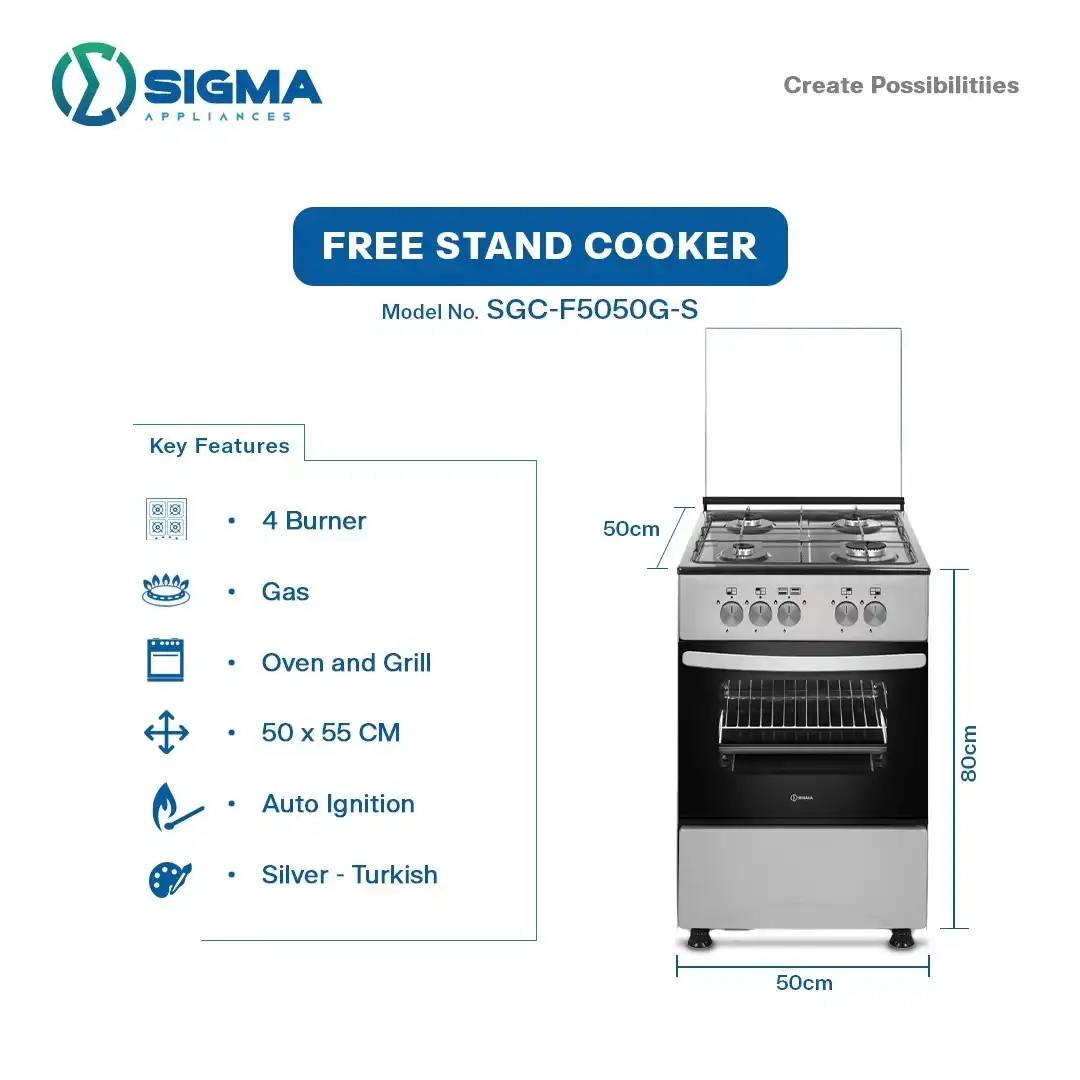 Sigma 4 burner gas cooker with stainless steel cooktop image by Jude verse 20 enterprise