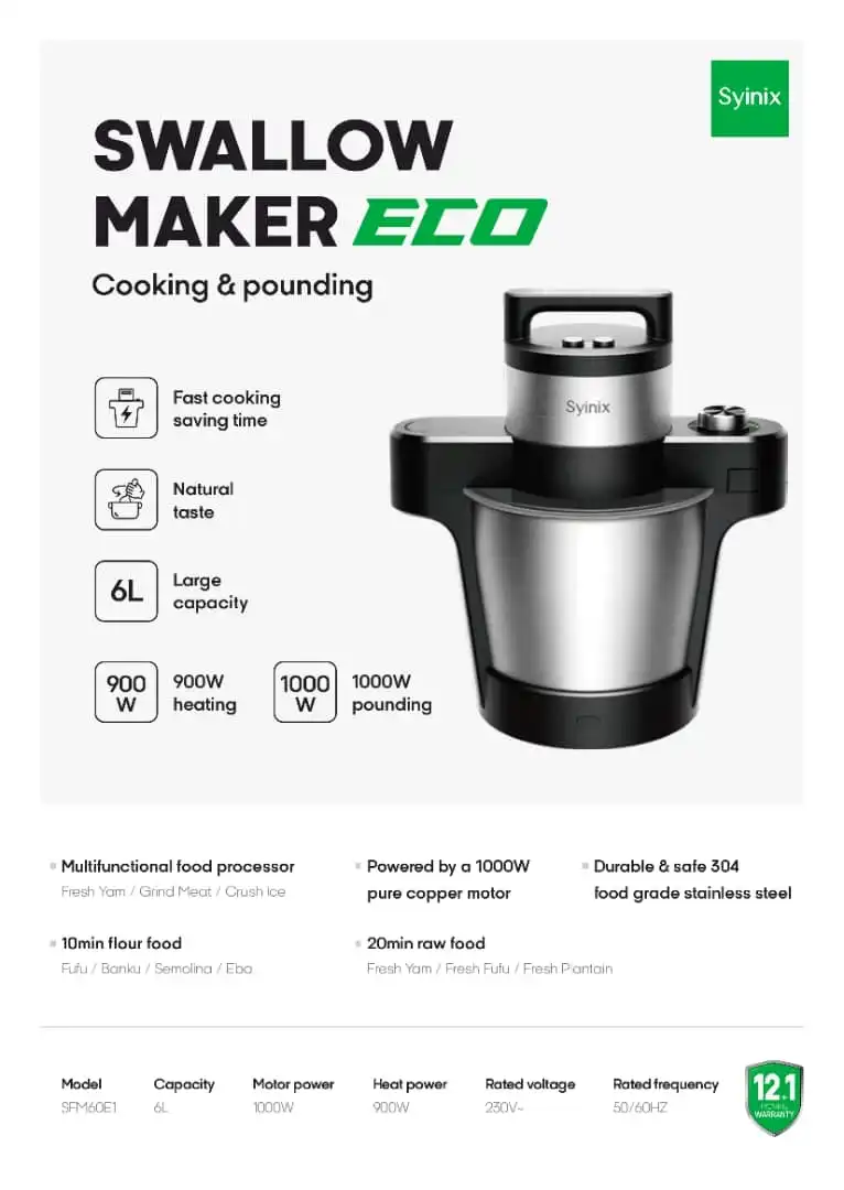 Syinix swallow maker eco 6L image by Jude verse 20 enterprise