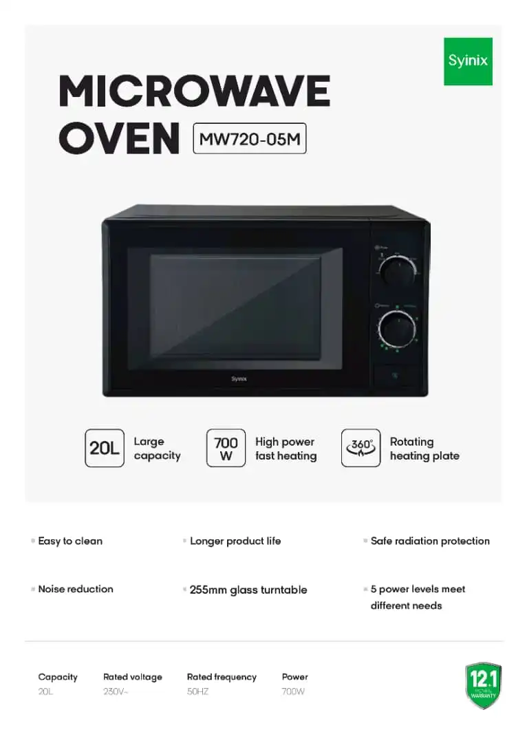 Syinix mirror type microwave with grill 25L image by Jude verse 20 enterprise
