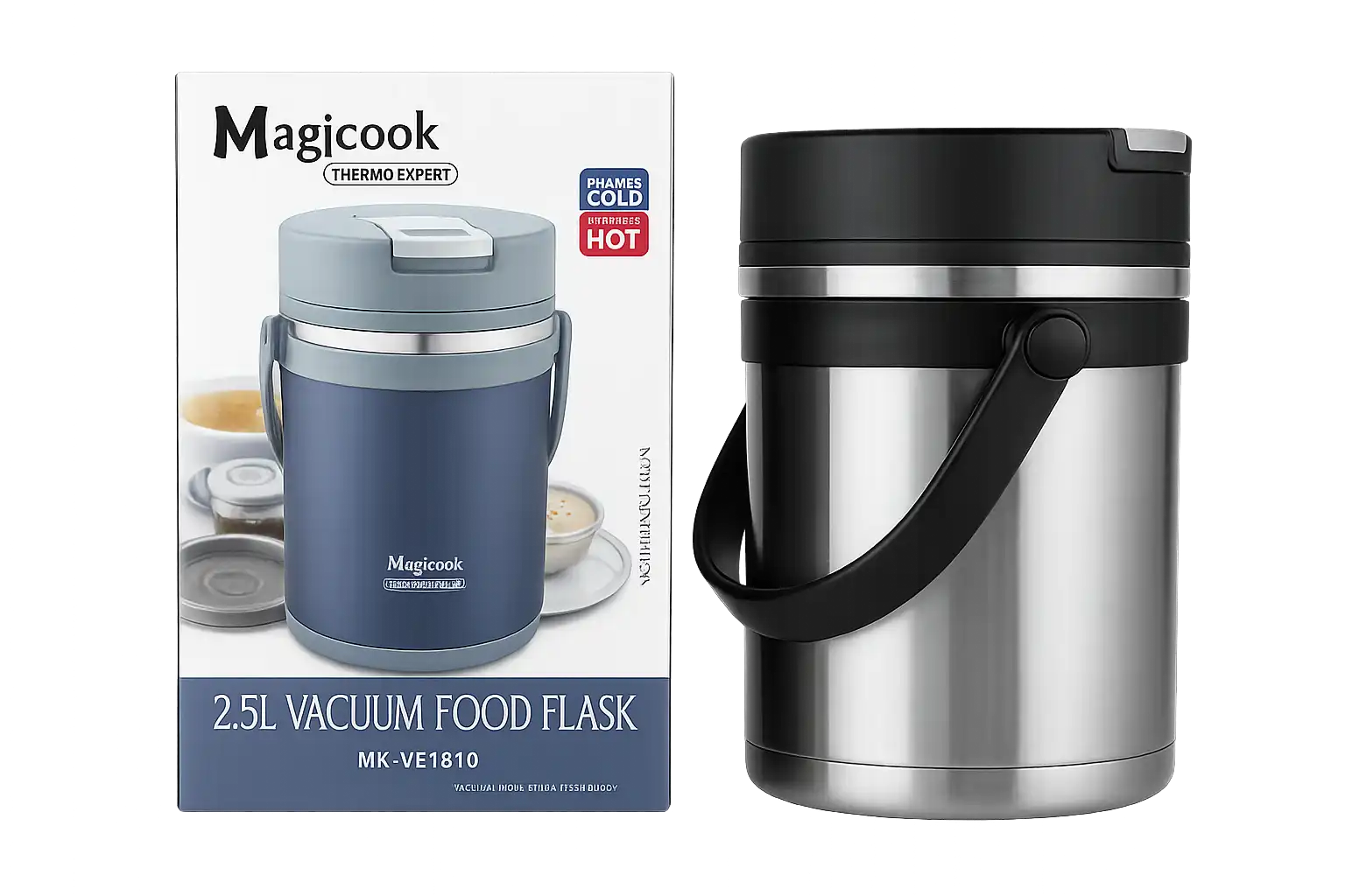 Magicook Thermo Expert 2.5L Vacuum Food Flask – 24 Hours Hot & Cold -Mixed Color image by Jude verse 20 enterprise