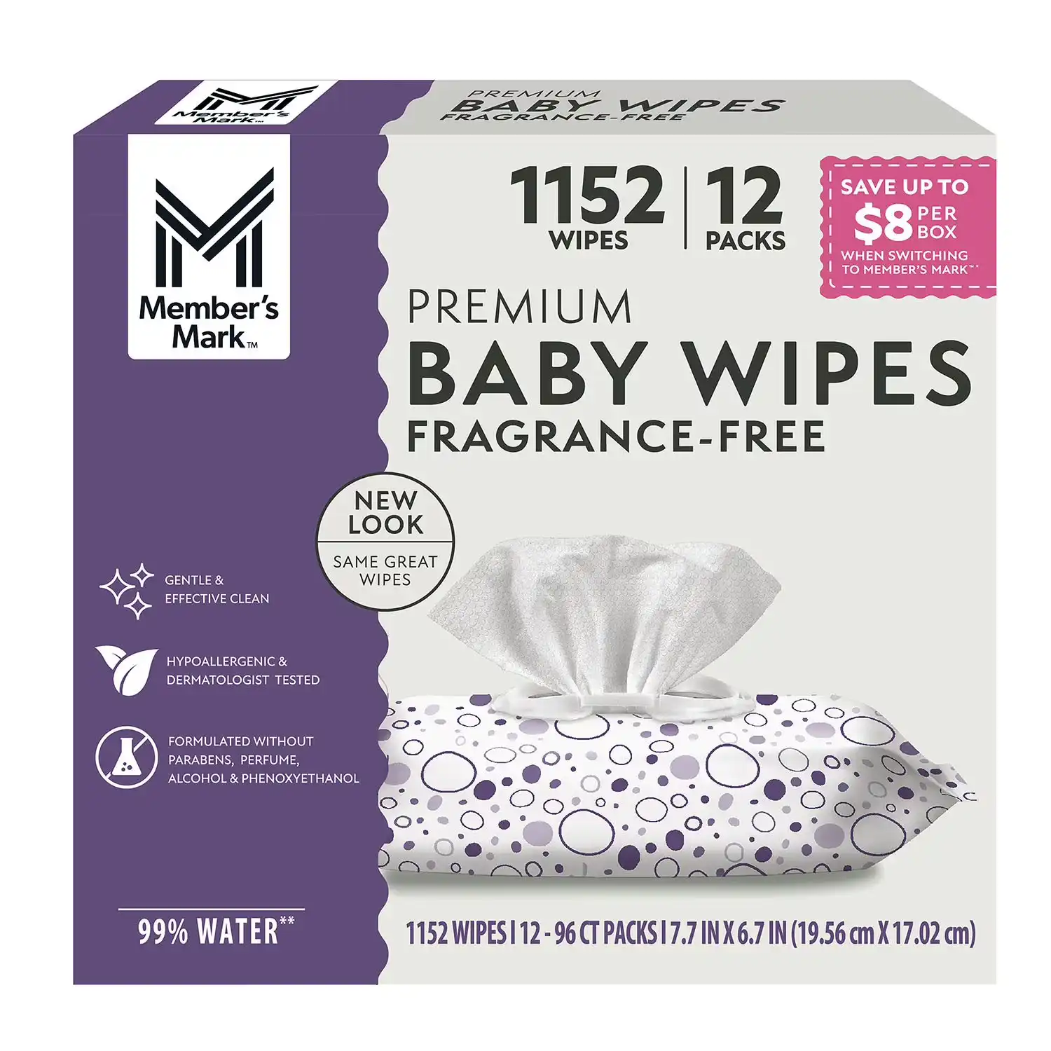 Premium Baby Wipes, Fragrance Free, 12 pk., 1152 Wipes image by EssentialsConnect GH