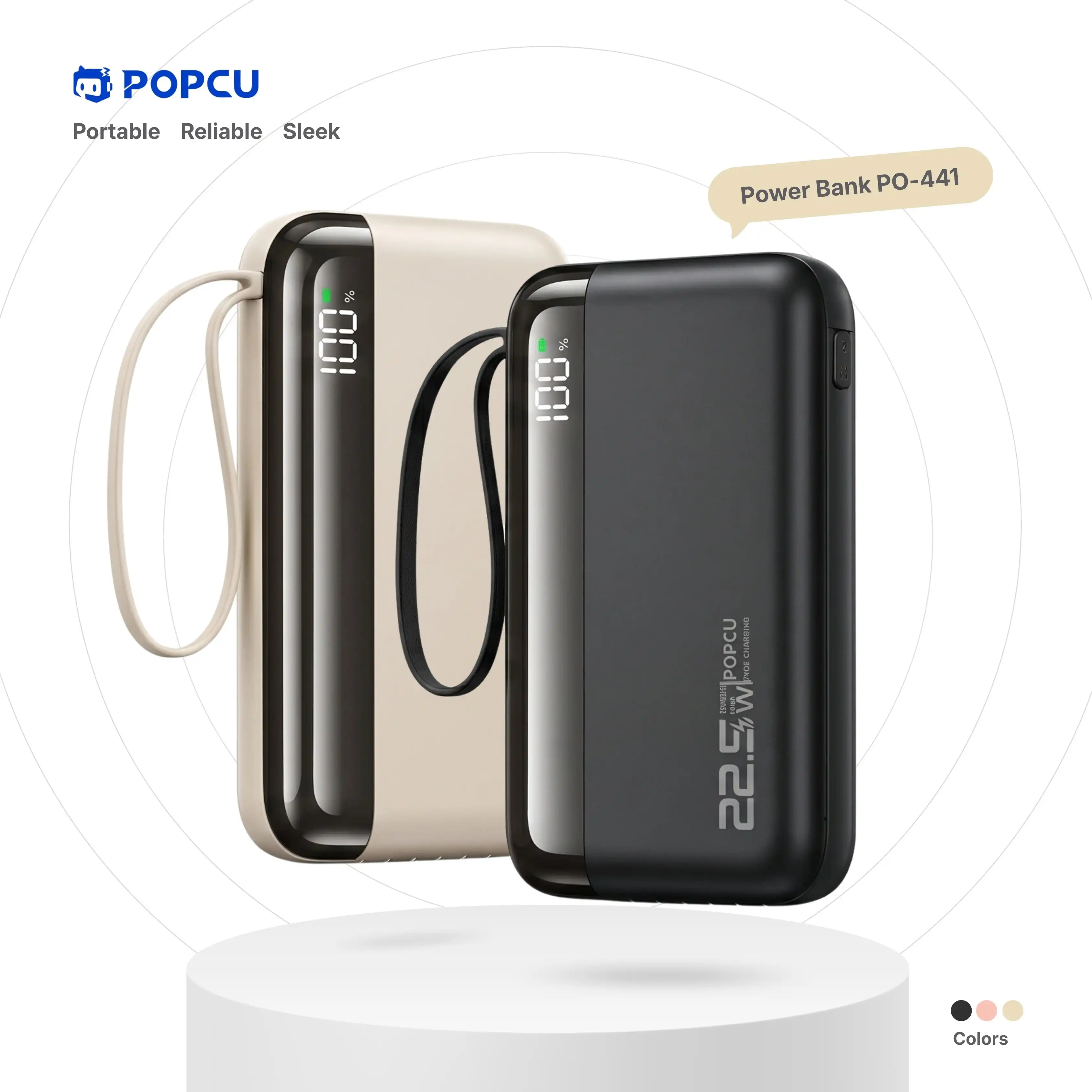 POPCU Metal Gloss Mini Built-in Plug Fast-charging Powerbank image by POPCU GHANA