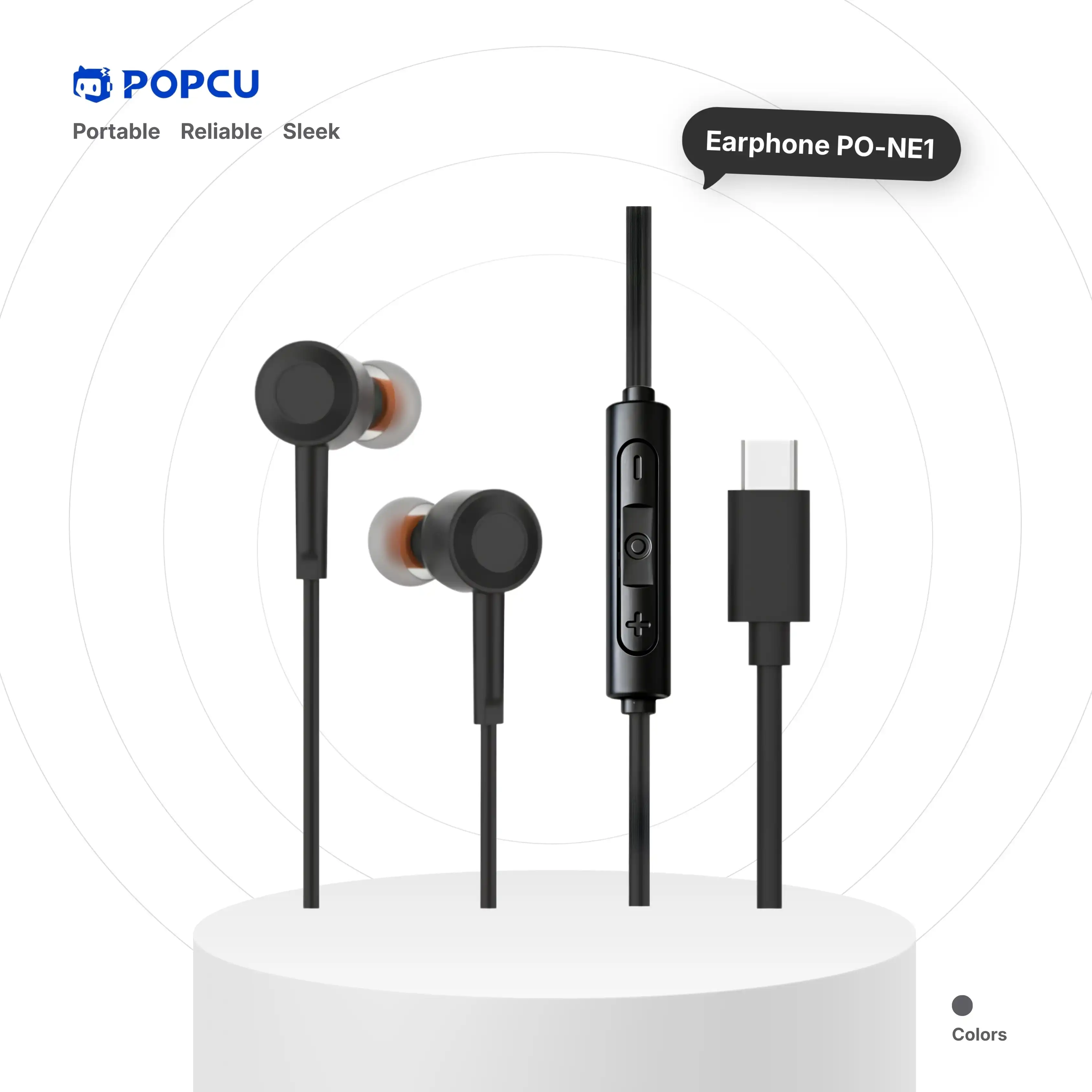 POPCU Wired HiFi Type-C Earphones with Volume Rocker image by POPCU GHANA