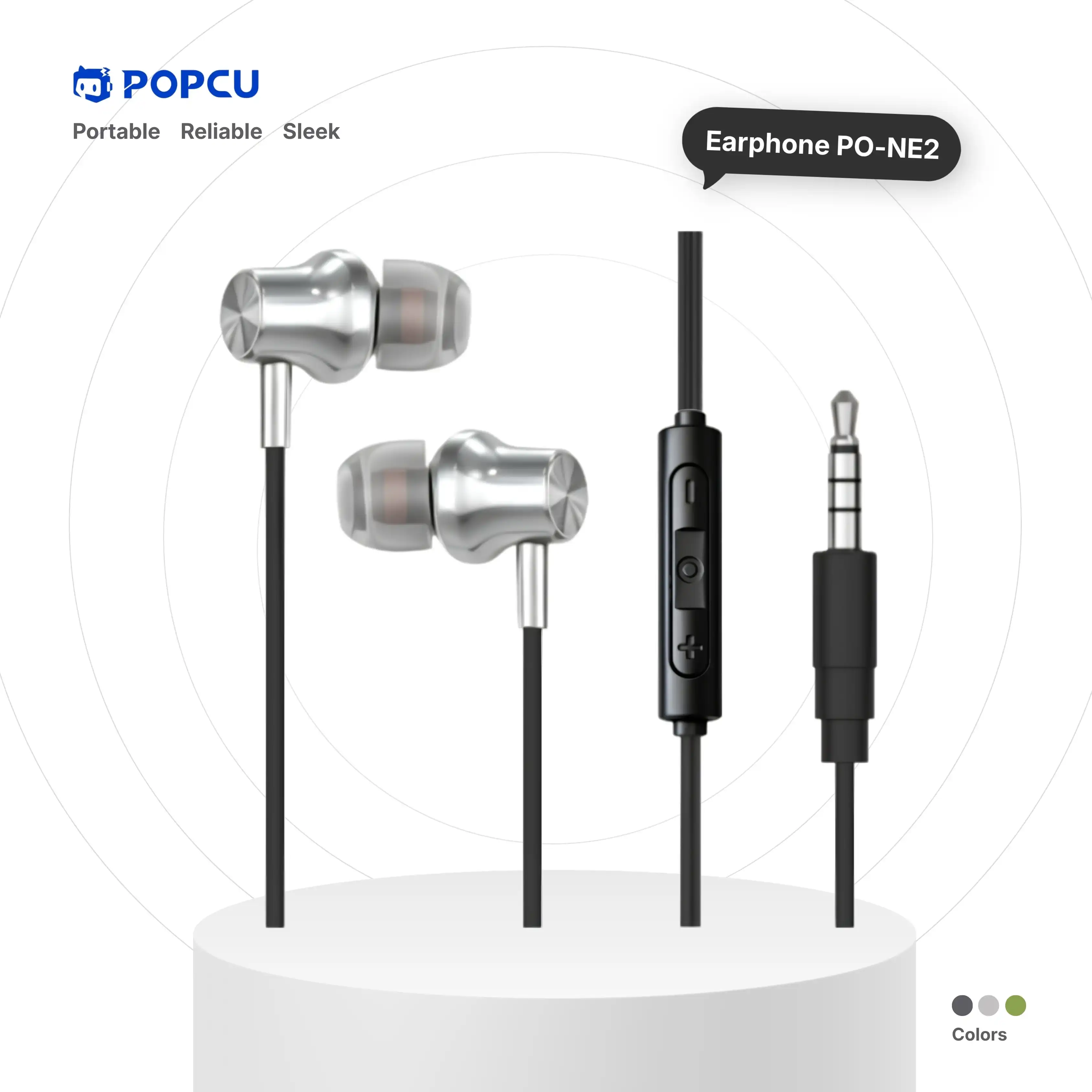 POPCU Wired Audiojack Earphones with Volume Rocker image by POPCU GHANA
