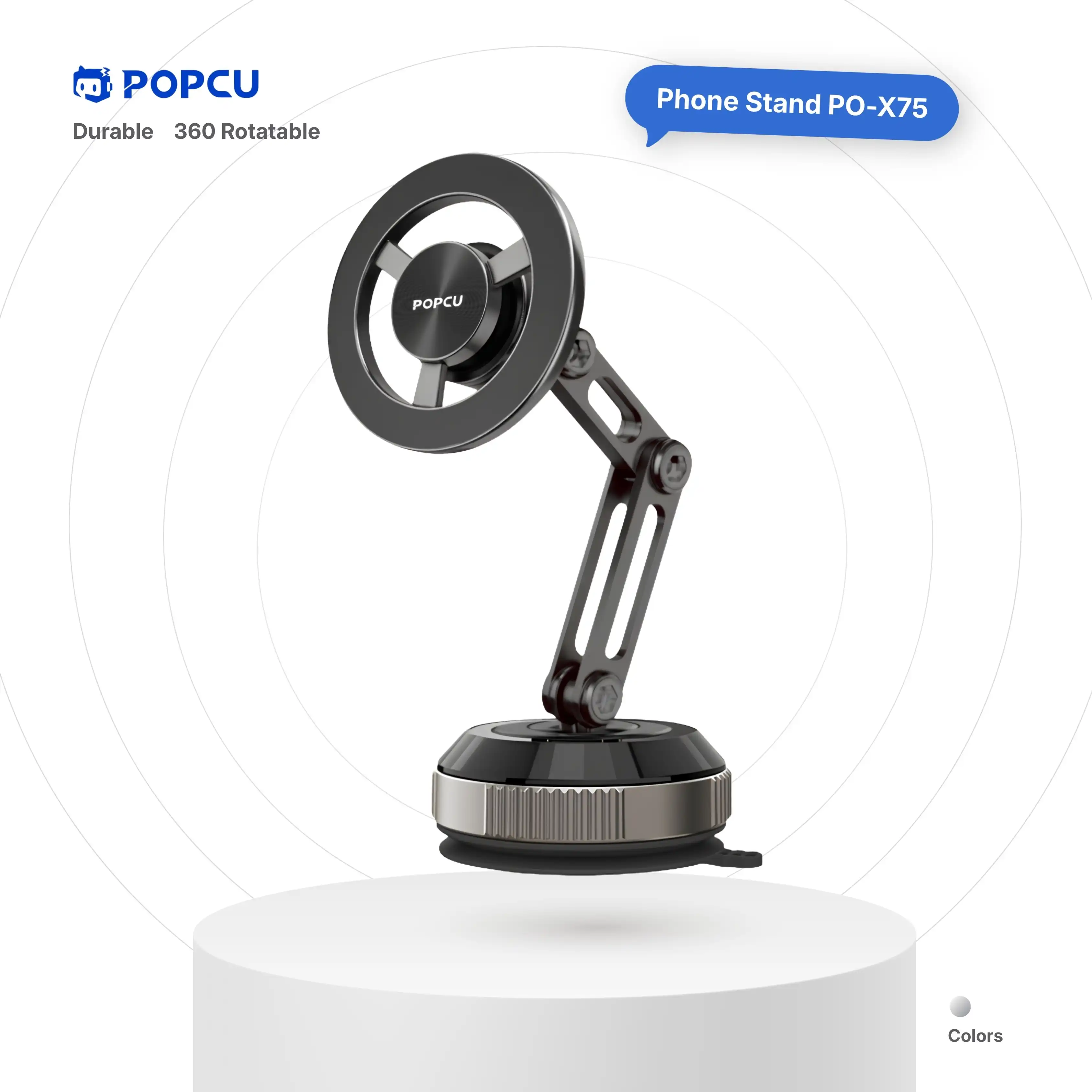 POPCU Magnetic Bracket 360°-swivel Foldable Vacuum-suction Rotatable Car Dashboard Mount image by POPCU GHANA