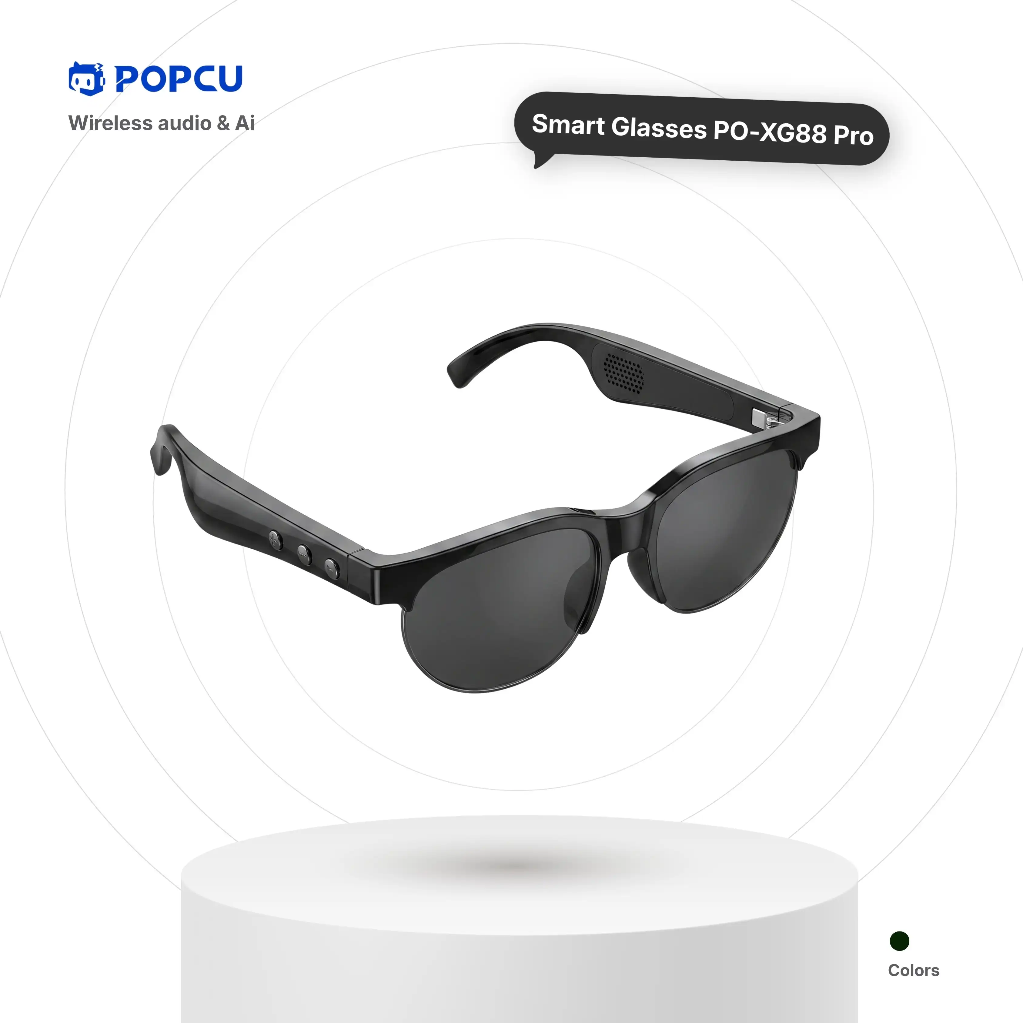 POPCU Rimless Smart Audio AI Translation & Wireless Music Smart Glasses image by POPCU GHANA