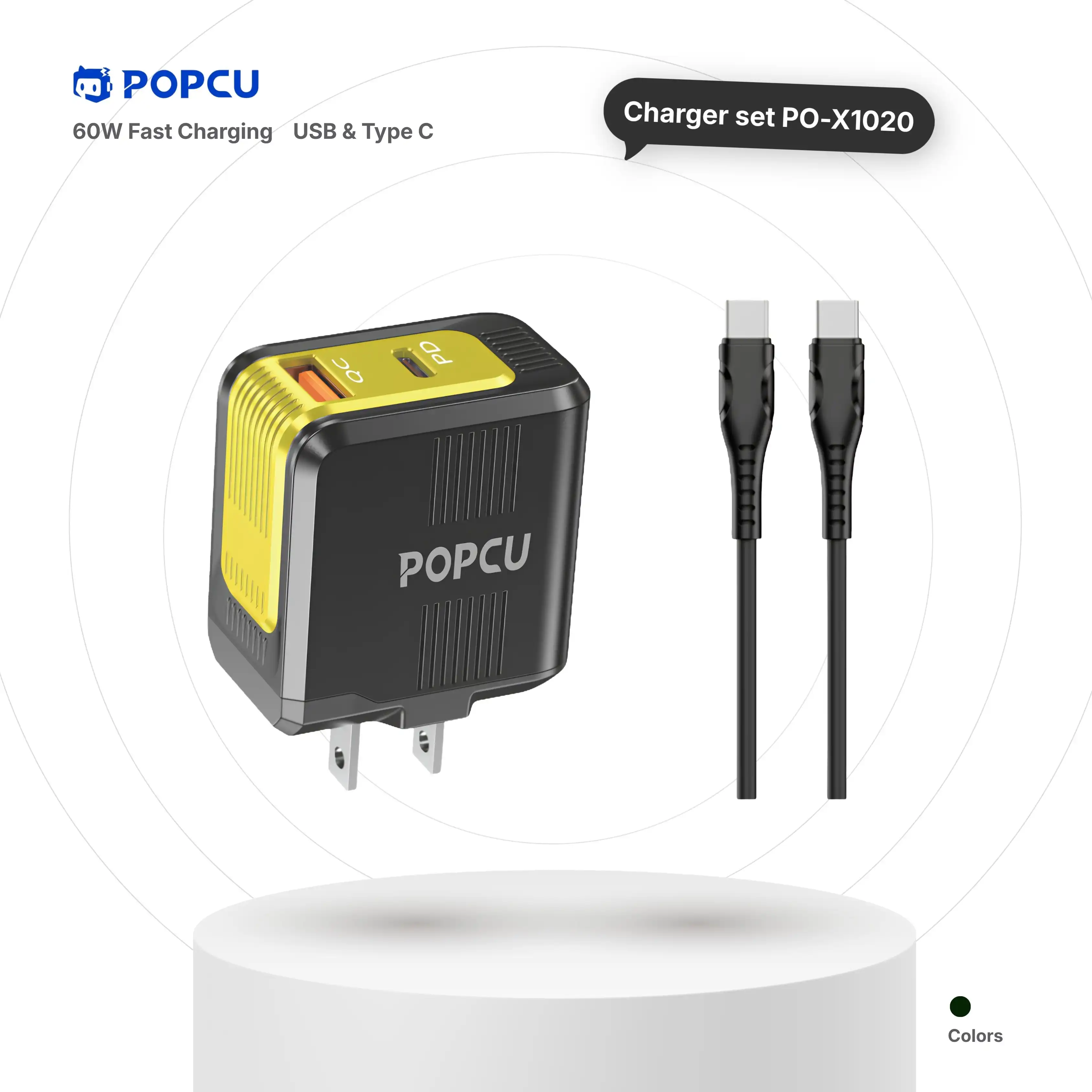 POPCU Fast Charging Mech-style 22.5W GaN Power Brick (with 60W cable) Set image by POPCU GHANA